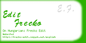 edit frecko business card